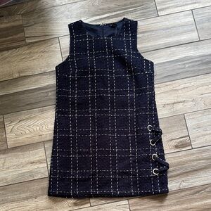 FOREVER 21 TWEED NAVY DRESS SIZE SMALL